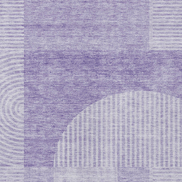 Homeroots 3' Blush Pink And Mauve Geometric Washable Area Rug For Stylish Indoor And Outdoor Spaces 3' X 5' Polyester 582722