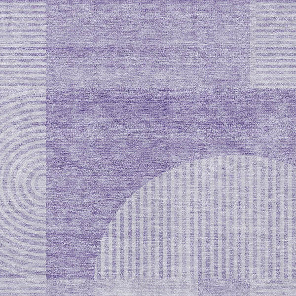 Homeroots 3' Blush Pink And Mauve Geometric Washable Area Rug For Stylish Indoor And Outdoor Spaces 5' X 8' Polyester 582723