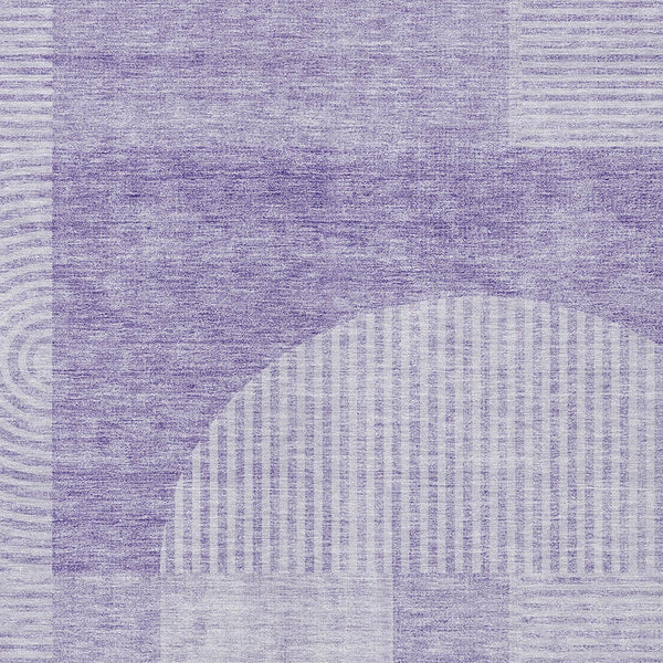 Homeroots 3' Blush Pink And Mauve Geometric Washable Area Rug For Stylish Indoor And Outdoor Spaces 8' X 10' Polyester 582725