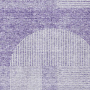 Homeroots 3' Blush Pink And Mauve Geometric Washable Area Rug For Stylish Indoor And Outdoor Spaces 9' X 12' Polyester 582726