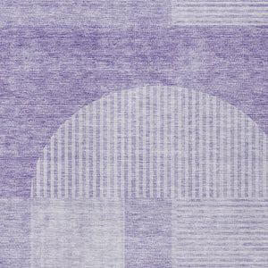 Homeroots 3' Blush Pink And Mauve Geometric Washable Area Rug For Stylish Indoor And Outdoor Spaces 10' X 14' Polyester 582727