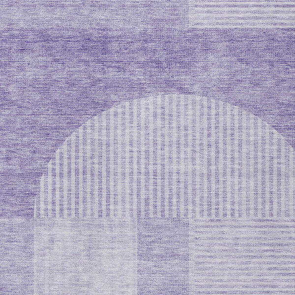 Homeroots 3' Blush Pink And Mauve Geometric Washable Area Rug For Stylish Indoor And Outdoor Spaces 10' X 14' Polyester 582727