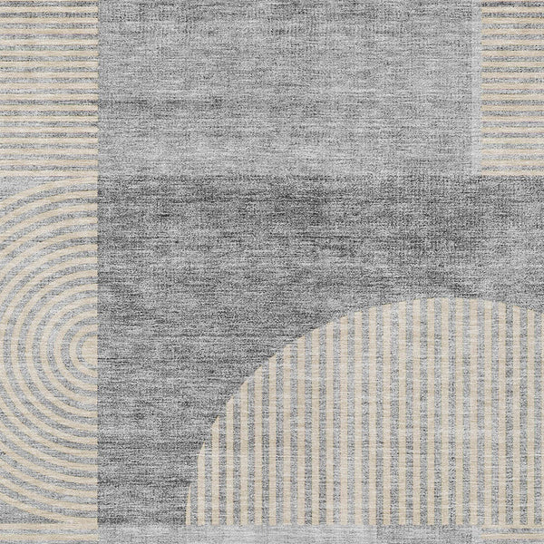 Homeroots 3' Blush Pink And Mauve Geometric Washable Area Rug For Stylish Indoor And Outdoor Spaces 3' X 5' Polyester 582728