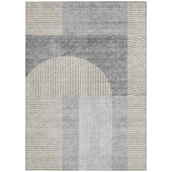 Homeroots 3' Blush Pink And Mauve Geometric Washable Area Rug For Stylish Indoor And Outdoor Spaces 9' X 12' Polyester 582732