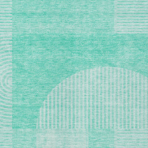 Homeroots 3' Blush Pink And Mauve Geometric Washable Area Rug For Stylish Indoor And Outdoor Spaces 5' X 8' Polyester 582735