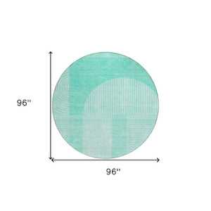 Homeroots 3' Blush Pink And Mauve Geometric Washable Area Rug For Stylish Indoor And Outdoor Spaces 8' Round Polyester 582736