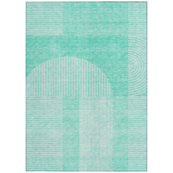 Homeroots 3' Blush Pink And Mauve Geometric Washable Area Rug For Stylish Indoor And Outdoor Spaces 9' X 12' Polyester 582738