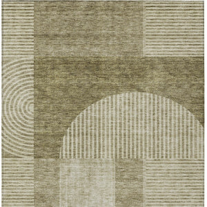 Homeroots 3' Blush Pink And Mauve Geometric Washable Area Rug For Stylish Indoor And Outdoor Spaces 5' X 8' Polyester 582741