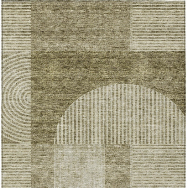 Homeroots 3' Blush Pink And Mauve Geometric Washable Area Rug For Stylish Indoor And Outdoor Spaces 5' X 8' Polyester 582741