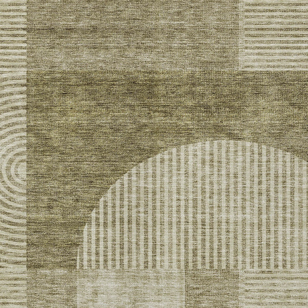 Homeroots 3' Blush Pink And Mauve Geometric Washable Area Rug For Stylish Indoor And Outdoor Spaces 5' X 8' Polyester 582741