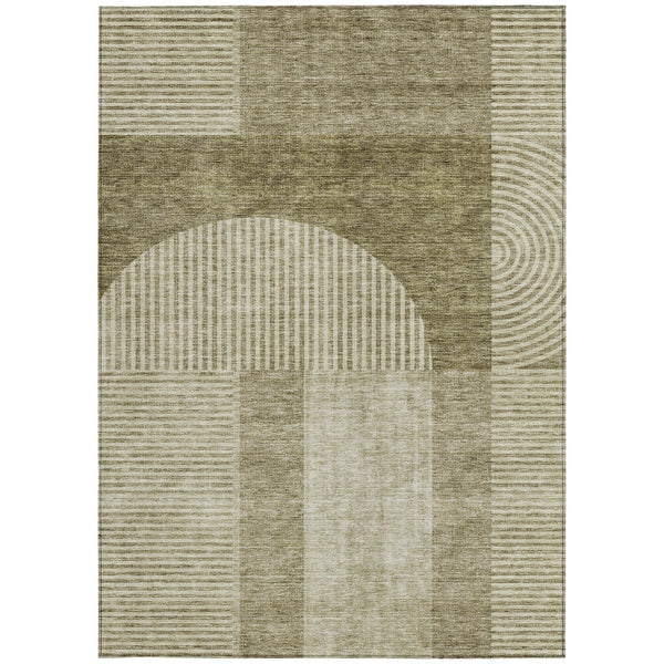 Homeroots 3' Blush Pink And Mauve Geometric Washable Area Rug For Stylish Indoor And Outdoor Spaces 8' X 10' Polyester 582743