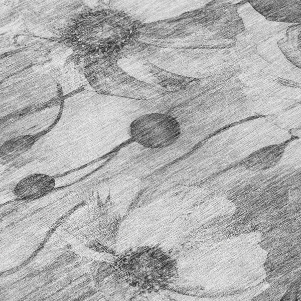 Homeroots 3' Denim Blue Floral Washable Area Rug - Perfect For Indoor Outdoor Spaces, Stain Resistant Design 8' Round Polyester 582754