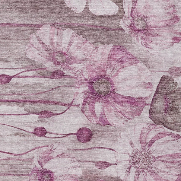 Homeroots 3' Denim Blue Floral Washable Area Rug - Perfect For Indoor Outdoor Spaces, Stain Resistant Design 3' X 5' Polyester 582758