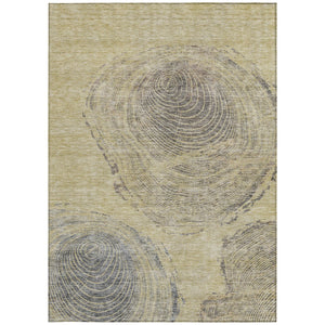 Homeroots 3' Beige Taupe And Gray Abstract Washable Area Rug - Versatile Indoor Outdoor Solution For Any Space 5' X 8' Polyester 582789