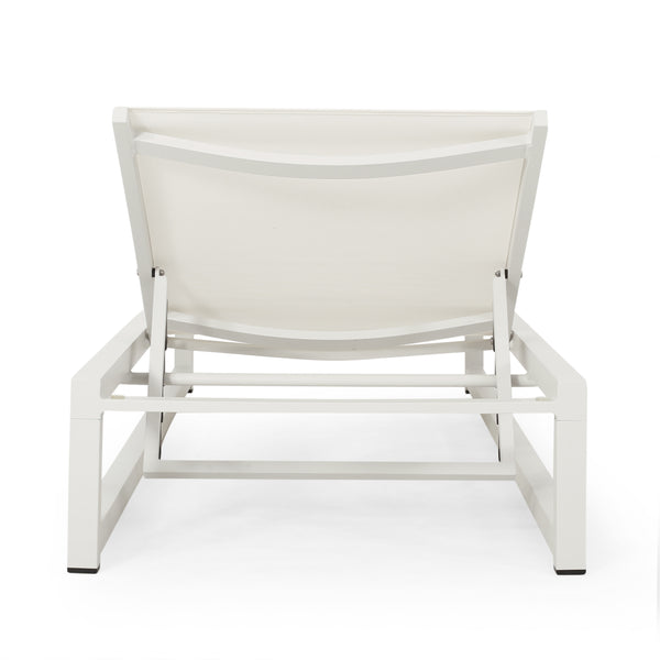English Elm Christopher Knight Home® - Venice Chaise Lounge - Adjustable, Lightweight, Weather-Resistant Poolside Comfort With Mesh Seating 61698.00WWHIMP2