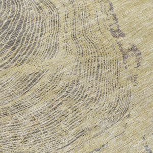 Homeroots 3' Beige Taupe And Gray Abstract Washable Area Rug - Versatile Indoor Outdoor Solution For Any Space 8' Round Polyester 582790