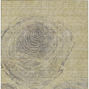 Homeroots 3' Beige Taupe And Gray Abstract Washable Area Rug - Versatile Indoor Outdoor Solution For Any Space 8' X 10' Polyester 582791