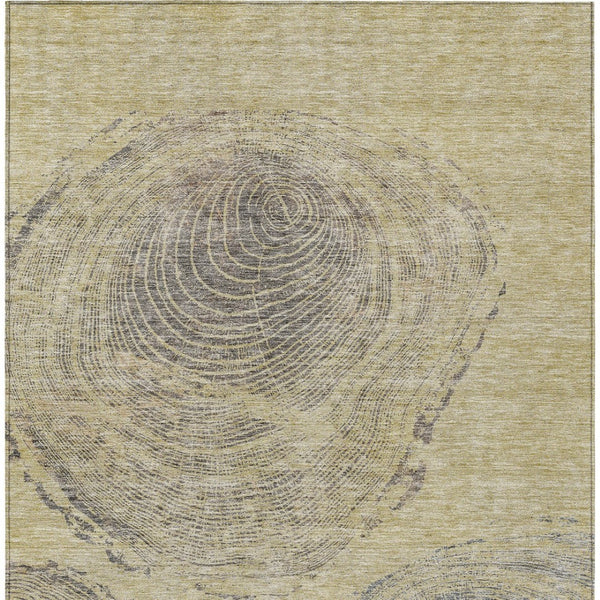 Homeroots 3' Beige Taupe And Gray Abstract Washable Area Rug - Versatile Indoor Outdoor Solution For Any Space 8' X 10' Polyester 582791