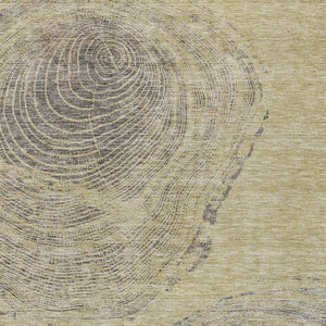 Homeroots 3' Beige Taupe And Gray Abstract Washable Area Rug - Versatile Indoor Outdoor Solution For Any Space 8' X 10' Polyester 582791