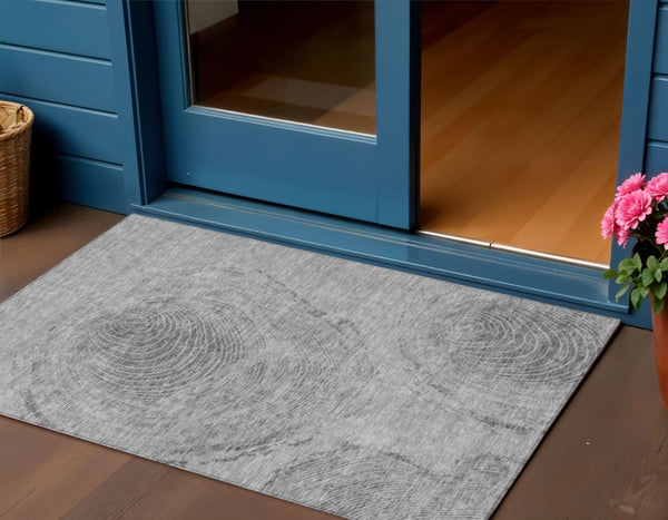 Homeroots 3' Beige Taupe And Gray Abstract Washable Area Rug - Versatile Indoor Outdoor Solution For Any Space 3' X 5' Polyester 582794