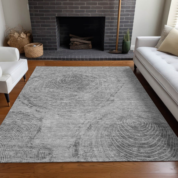 Homeroots 3' Beige Taupe And Gray Abstract Washable Area Rug - Versatile Indoor Outdoor Solution For Any Space 3' X 5' Polyester 582794