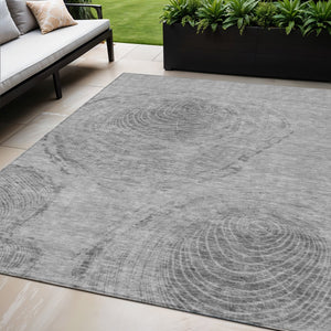 Homeroots 3' Beige Taupe And Gray Abstract Washable Area Rug - Versatile Indoor Outdoor Solution For Any Space 5' X 8' Polyester 582795