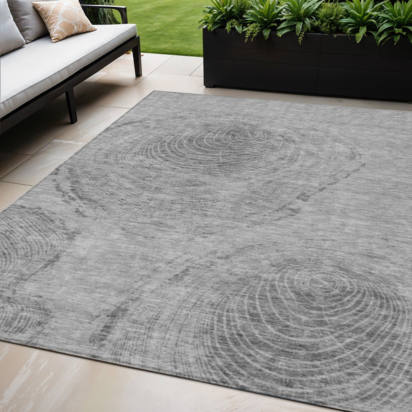 Homeroots 3' Beige Taupe And Gray Abstract Washable Area Rug - Versatile Indoor Outdoor Solution For Any Space 5' X 8' Polyester 582795
