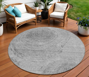 Homeroots 3' Beige Taupe And Gray Abstract Washable Area Rug - Versatile Indoor Outdoor Solution For Any Space 8' Round Polyester 582796