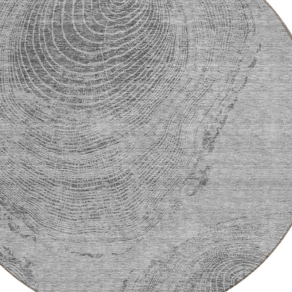 Homeroots 3' Beige Taupe And Gray Abstract Washable Area Rug - Versatile Indoor Outdoor Solution For Any Space 8' Round Polyester 582796