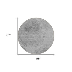 Homeroots 3' Beige Taupe And Gray Abstract Washable Area Rug - Versatile Indoor Outdoor Solution For Any Space 8' Round Polyester 582796