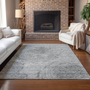 Homeroots 3' Beige Taupe And Gray Abstract Washable Area Rug - Versatile Indoor Outdoor Solution For Any Space 8' X 10' Polyester 582797