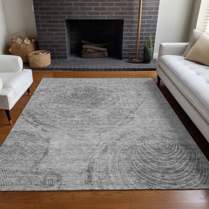 Homeroots 3' Beige Taupe And Gray Abstract Washable Area Rug - Versatile Indoor Outdoor Solution For Any Space 9' X 12' Polyester 582798
