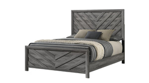 English Elm Denver Modern Full Bed In Durable Gray Wood - Stylish, Comfortable, And Perfect For Any Decor! B009S01460