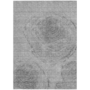 Homeroots 3' Beige Taupe And Gray Abstract Washable Area Rug - Versatile Indoor Outdoor Solution For Any Space 10' X 14' Polyester 582799