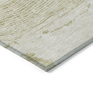 Homeroots 3' Beige Taupe And Gray Abstract Washable Area Rug - Versatile Indoor Outdoor Solution For Any Space 3' X 5' Polyester 582800