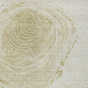 Homeroots 3' Beige Taupe And Gray Abstract Washable Area Rug - Versatile Indoor Outdoor Solution For Any Space 3' X 5' Polyester 582800