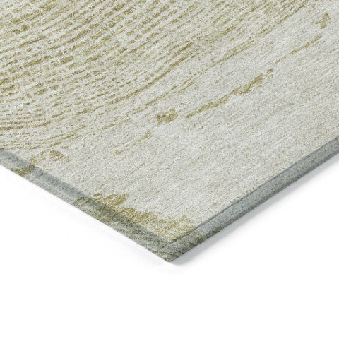 Homeroots 3' Beige Taupe And Gray Abstract Washable Area Rug - Versatile Indoor Outdoor Solution For Any Space 8' X 10' Polyester 582803