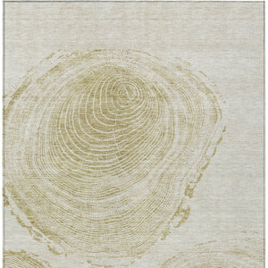 Homeroots 3' Beige Taupe And Gray Abstract Washable Area Rug - Versatile Indoor Outdoor Solution For Any Space 9' X 12' Polyester 582804