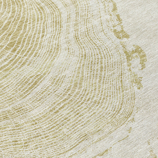 Homeroots 3' Beige Taupe And Gray Abstract Washable Area Rug - Versatile Indoor Outdoor Solution For Any Space 9' X 12' Polyester 582804