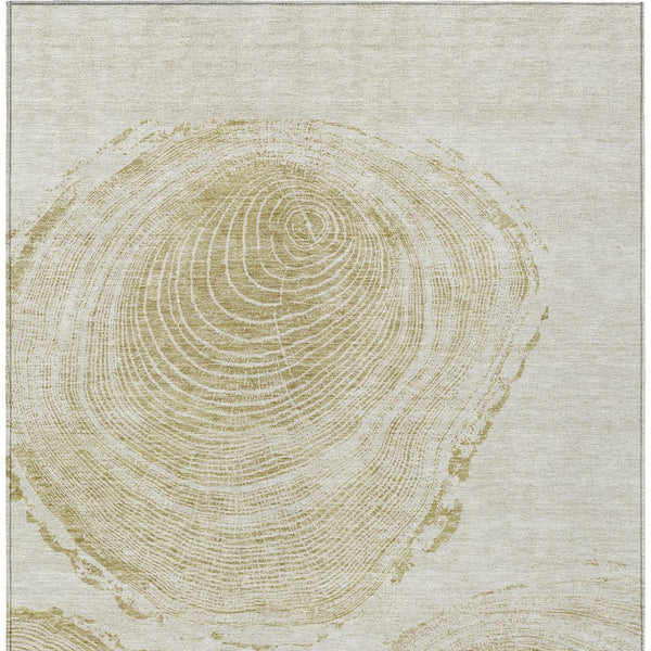 Homeroots 3' Beige Taupe And Gray Abstract Washable Area Rug - Versatile Indoor Outdoor Solution For Any Space 10' X 14' Polyester 582805
