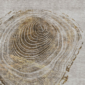 Homeroots 3' Beige Taupe And Gray Abstract Washable Area Rug - Versatile Indoor Outdoor Solution For Any Space 8' X 10' Polyester 582809