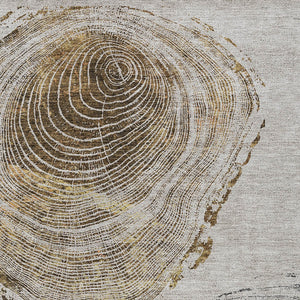 Homeroots 3' Beige Taupe And Gray Abstract Washable Area Rug - Versatile Indoor Outdoor Solution For Any Space 10' X 14' Polyester 582811