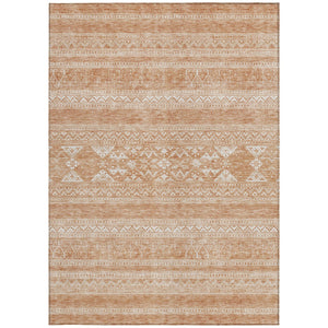 Homeroots 3' Chocolate And Gray Southwestern Indoor Outdoor Rug - Durable, Washable, Stylish For Any Space 3' X 5' Polyester 582818
