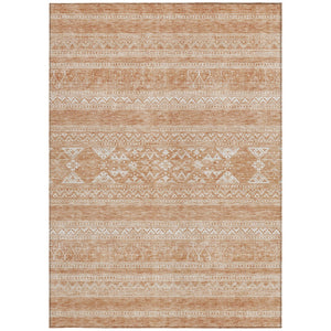Homeroots 3' Chocolate And Gray Southwestern Indoor Outdoor Rug - Durable, Washable, Stylish For Any Space 5' X 8' Polyester 582819