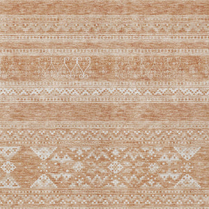 Homeroots 3' Chocolate And Gray Southwestern Indoor Outdoor Rug - Durable, Washable, Stylish For Any Space 5' X 8' Polyester 582819