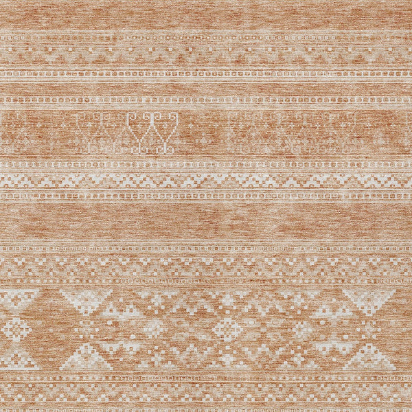 Homeroots 3' Chocolate And Gray Southwestern Indoor Outdoor Rug - Durable, Washable, Stylish For Any Space 5' X 8' Polyester 582819