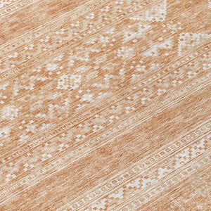 Homeroots 3' Chocolate And Gray Southwestern Indoor Outdoor Rug - Durable, Washable, Stylish For Any Space 8' Round Polyester 582820