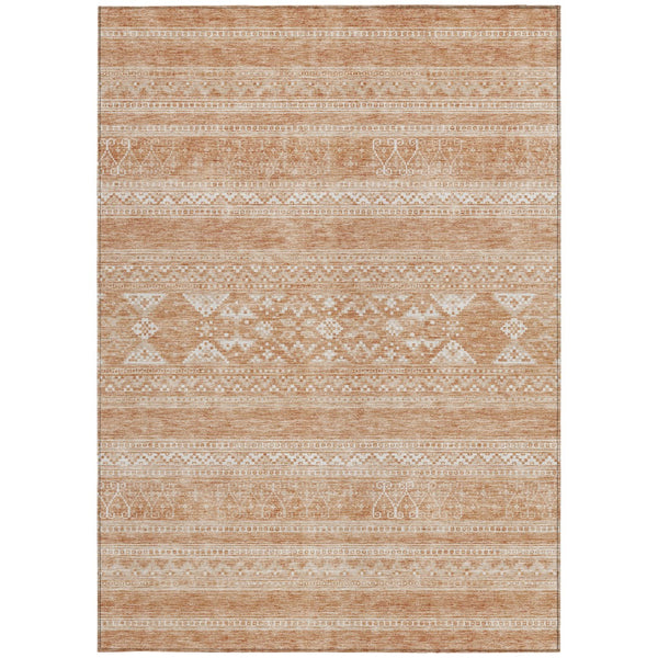 Homeroots 3' Chocolate And Gray Southwestern Indoor Outdoor Rug - Durable, Washable, Stylish For Any Space 9' X 12' Polyester 582822