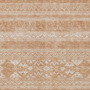 Homeroots 3' Chocolate And Gray Southwestern Indoor Outdoor Rug - Durable, Washable, Stylish For Any Space 9' X 12' Polyester 582822