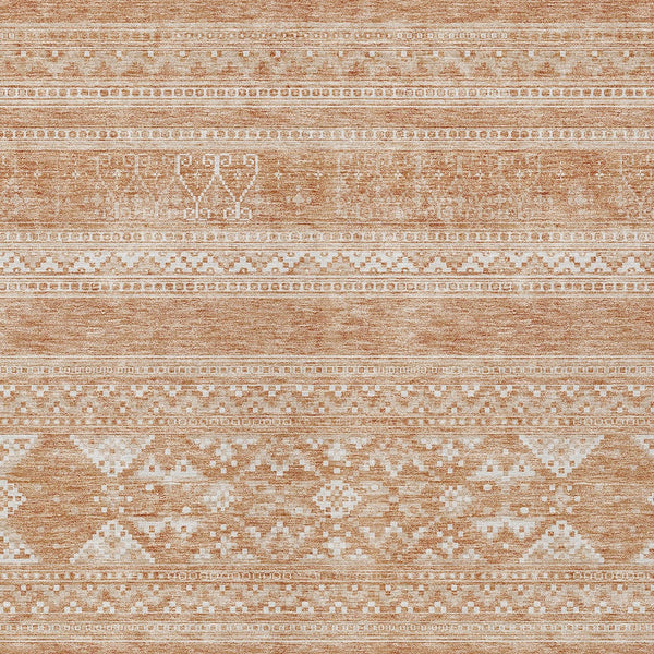 Homeroots 3' Chocolate And Gray Southwestern Indoor Outdoor Rug - Durable, Washable, Stylish For Any Space 9' X 12' Polyester 582822